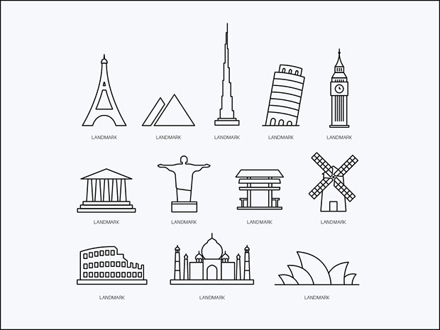 12-Free-Landmark-Icons