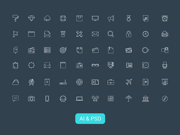 60-Modern-Vector-Line-Icons