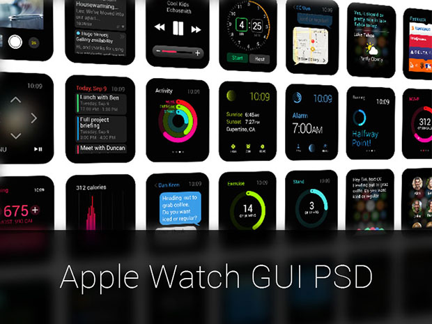Apple-Watch-GUI-PSD