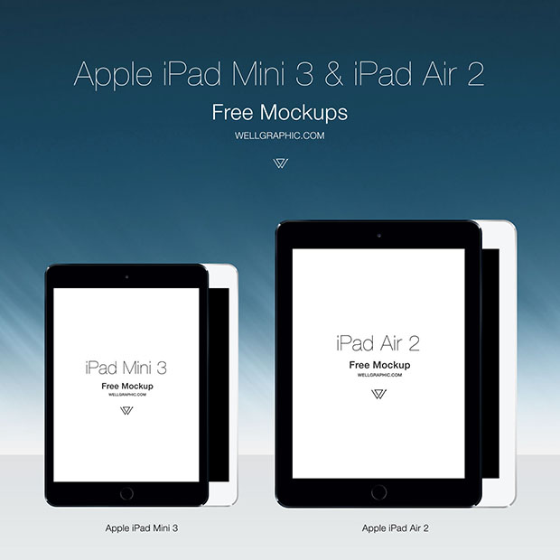 Apple-iPad-Mini-3-and-iPad-Air-2-MOCKUP-PSD