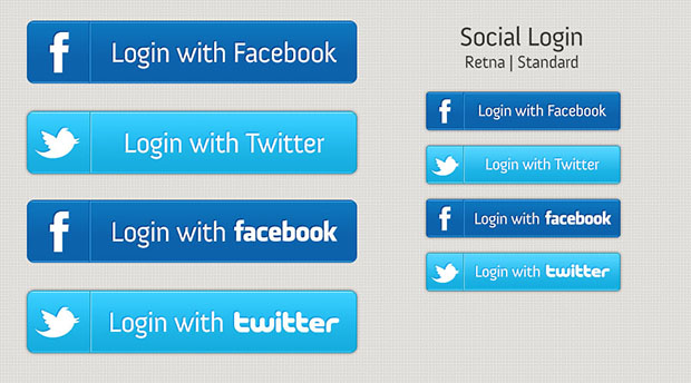 Blue-Facebook-&-Twitter-Login-Buttons-Set-PSD