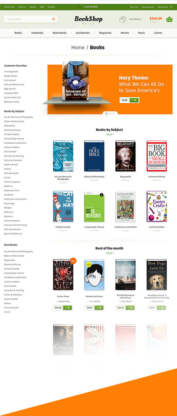Bookshop-template-&-Free-psd-pack