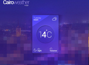 Cairo-Weather-Widget-Free-PSD