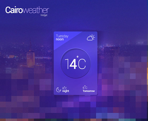 Cairo-Weather-Widget-Free-PSD