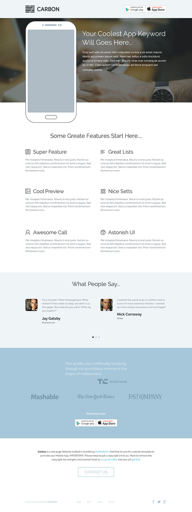 Carbon-One-Page-PSD