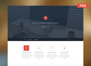 Flatstyle-Web-Layout-Free-PSD