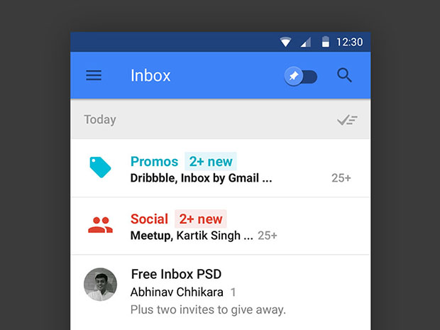 Free-Google-Inbox-PSD