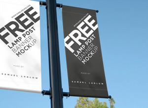 Free-Lamp-Post-Banner-Mockup