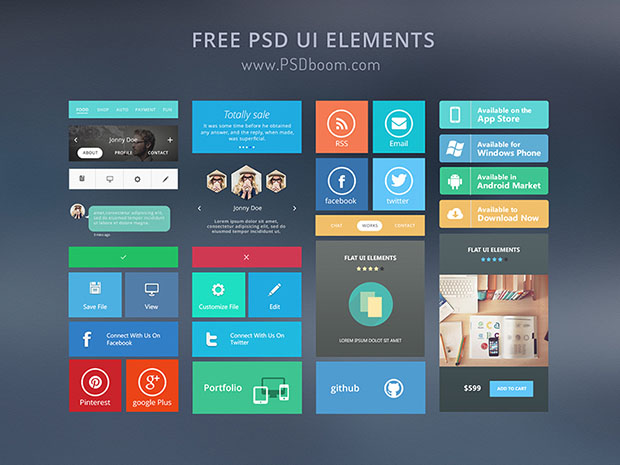 Free-Modern-UI-Kit-Elements