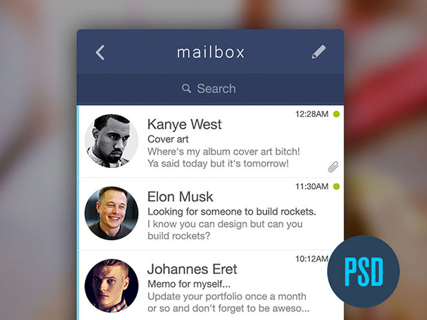 Free-PSD-Mailbox-App
