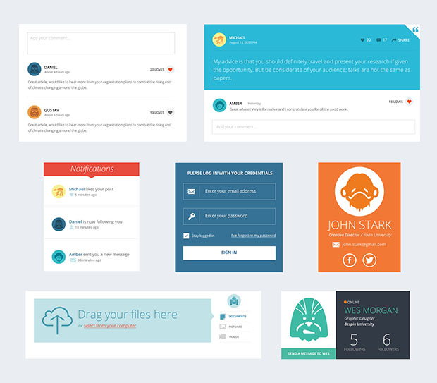Free-PSD-UI-Kit-for-Collaboration
