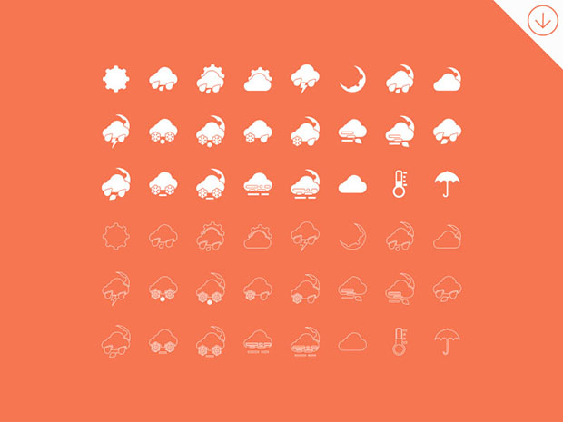 Freebie-48-Simple-Weather-Icons