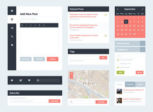 Freebie-Flat-UI-Kit-Blog