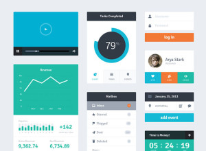 Freebie-PSD-Flat-Widgets-UI-Kit