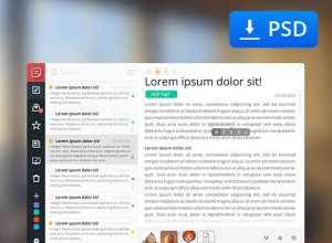Freebie-PSD-iNotes-App