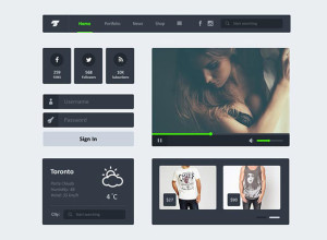 Freebie-Widgets-PSD-Flat-UI-Kit