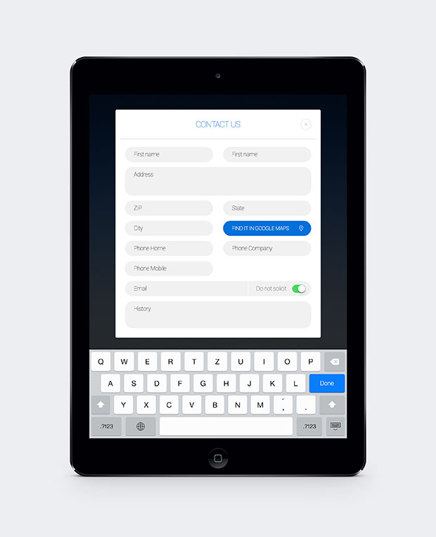 Freebie-iPad-Contact-Form