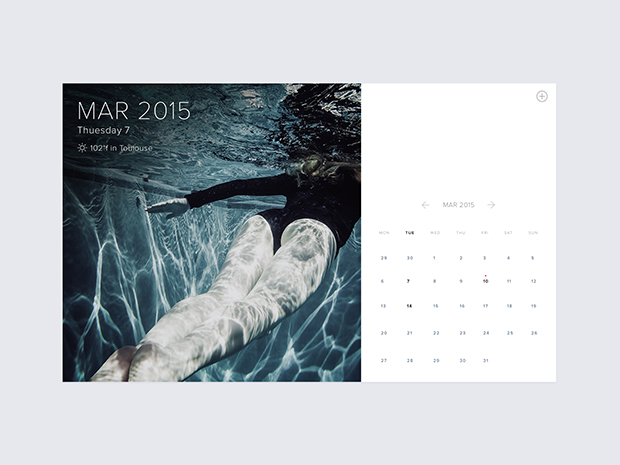 Minimal-Calendar-with-weather-PSD
