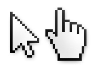 Mouse-cursor-and-hand-pointer-icons