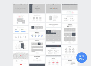 One-Page-Website-Wireframes