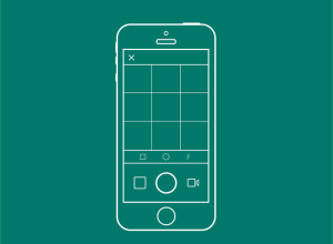 Outlines iPhone-with-Instagram-PSD