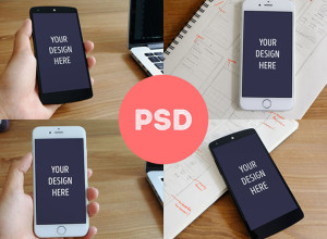 Photorealistic-iPhone-6-&-Nexus-5-mockups