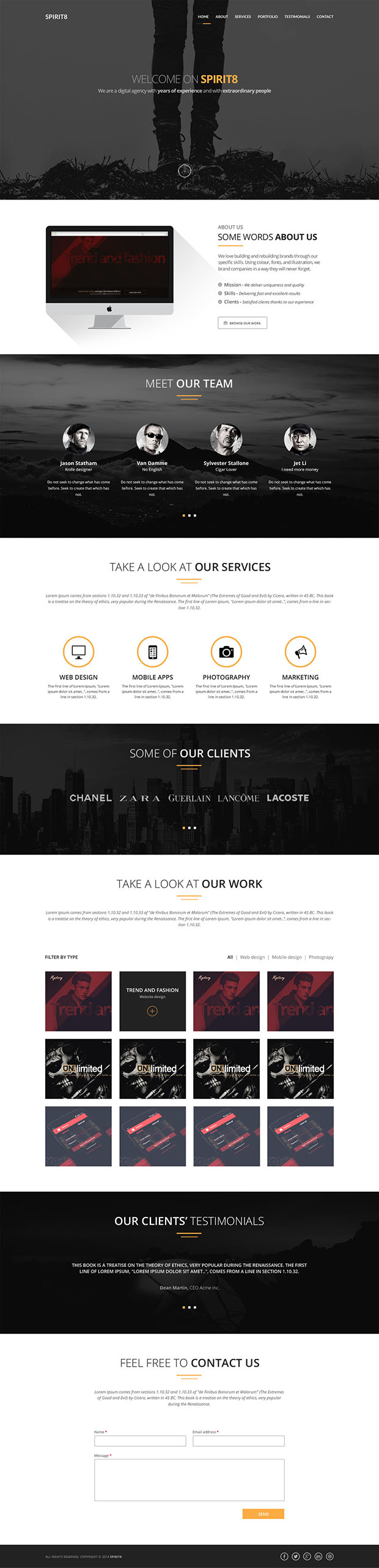 Spirit8-Digital-agency-one-page-template