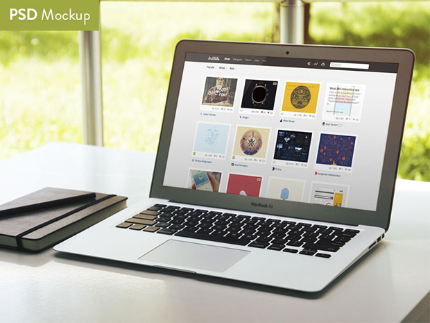 Summertime-MacBook-Air-Mockup