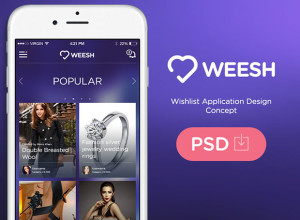 Wishlist-App-Concept-PSD-for-Free