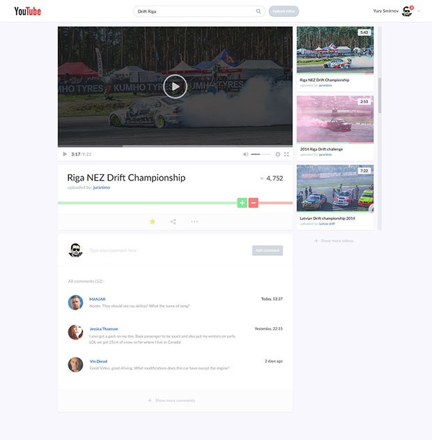 Youtube-video-page-redesign-PSD