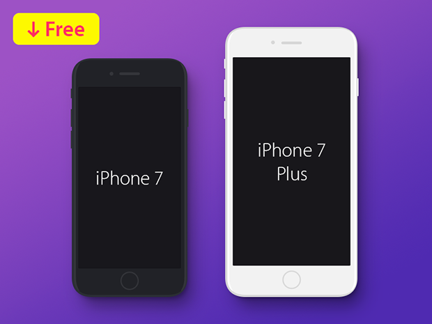 iphone-7-iphone-7-plus-flat-mockup-free