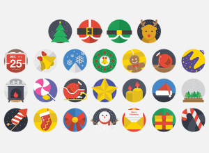 25-Free-Christmas-Flat-Icons