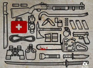 Free-22-Zombie-Survival-Kit-icons