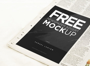 Free-Newspaper-Advert-Mockup
