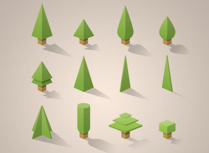 Free-PSD-12-mini-trees-pack