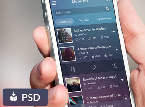 Freebie-App-Music-UI-PSD