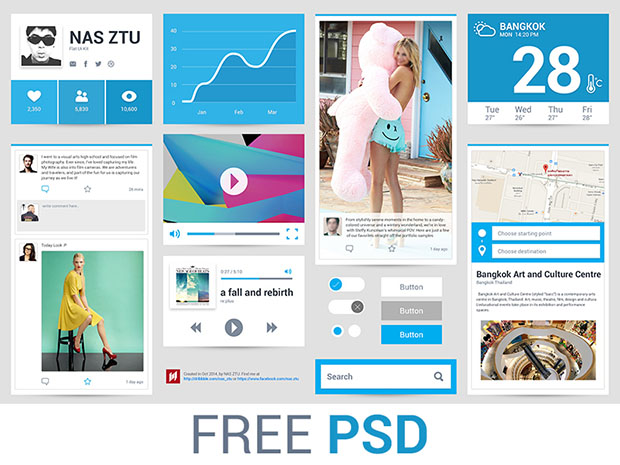 Freebie-PSD-Flat-Ui-with-Blue-color-theme