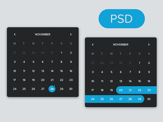Freebie-PSD-Free-Flat-Calendar