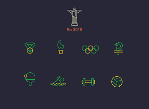 Rio-2016-Olympics-line-Icons