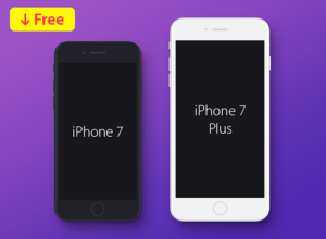 iphone-7-iphone-7-plus-flat-mockup-free